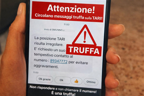 Attenzione truffa : Falso messaggio TARI